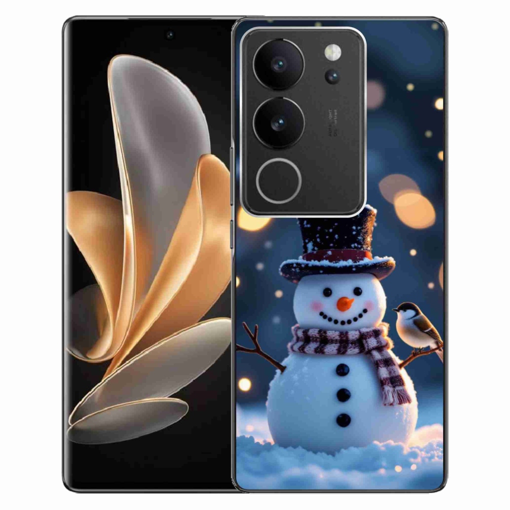 Gelový kryt mmCase na Vivo V29 5G - vánoční sněhulák
