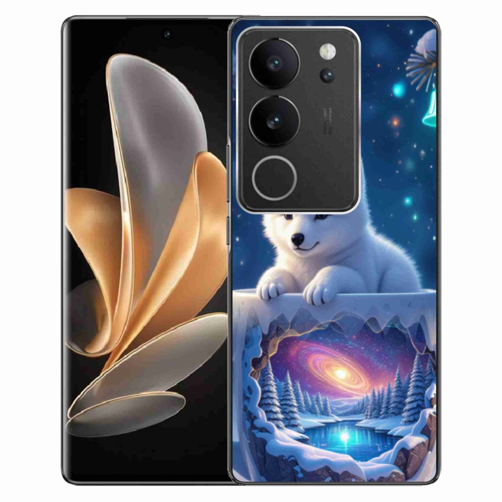 Gelový kryt mmCase na Vivo V29 5G - vánoční štěně
