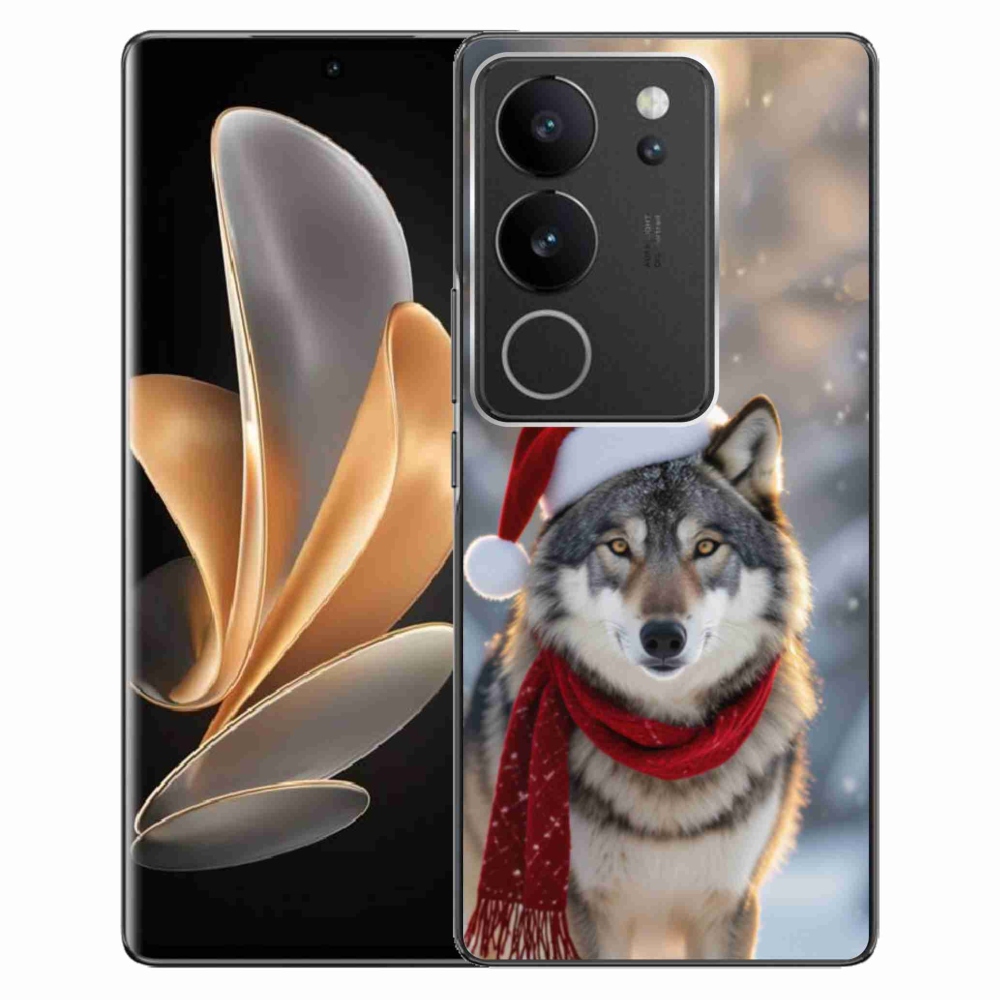Gelový kryt mmCase na Vivo V29 5G - vánoční vlk