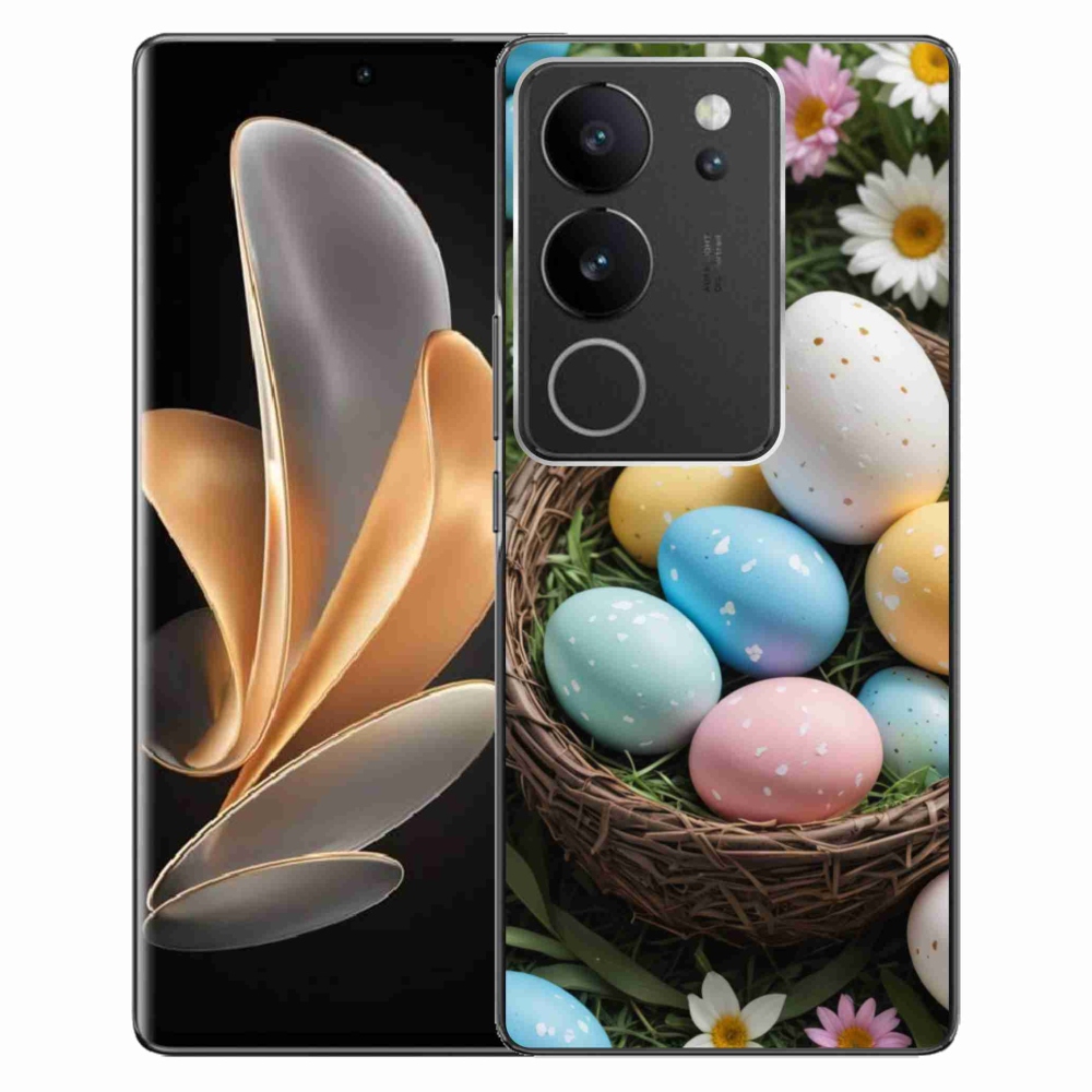 Gelový kryt mmCase na Vivo V29 5G - velikonoční vajíčka 2