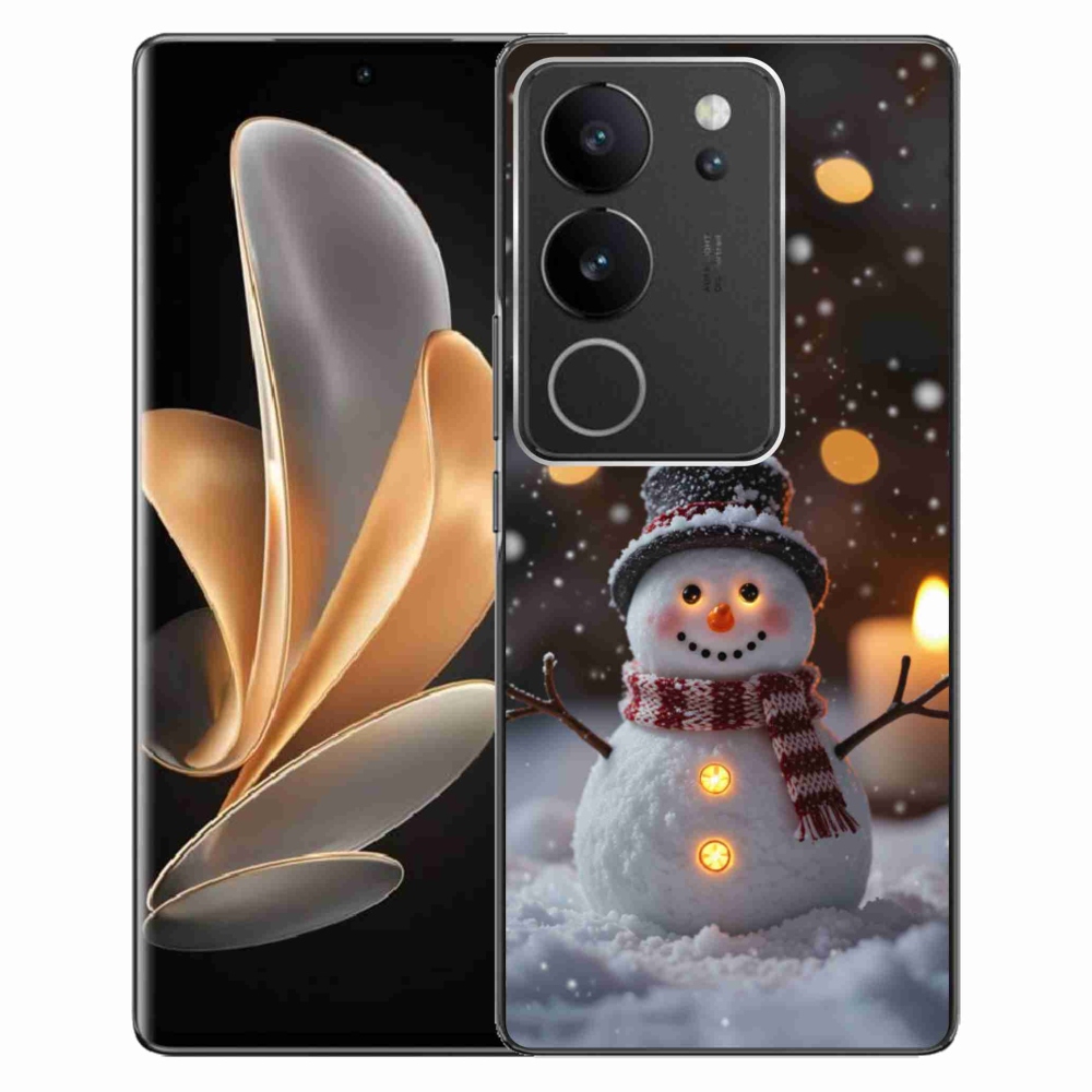 Gelový kryt mmCase na Vivo V29 5G - veselý sněhulák