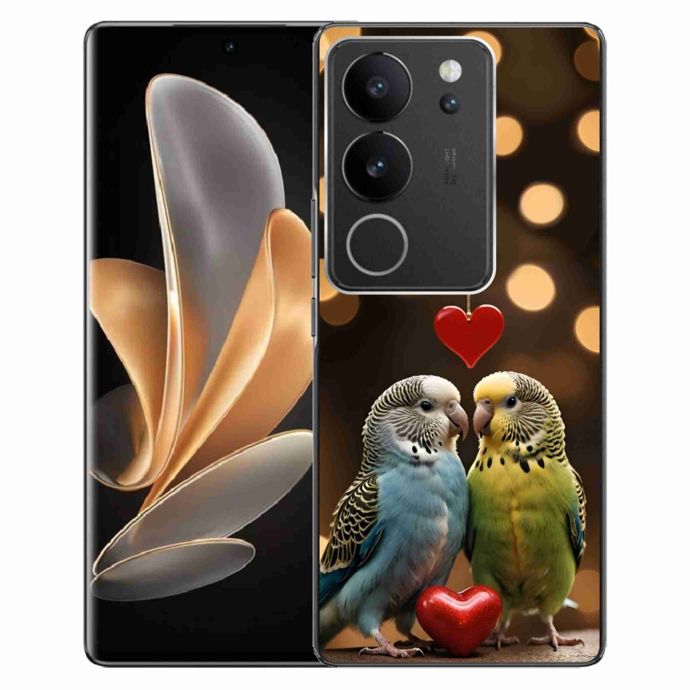 Gelový kryt mmCase na Vivo V29 5G - zamilovaní papoušci