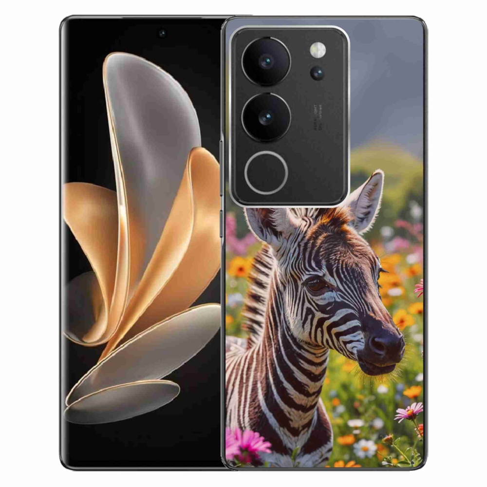 Gelový kryt mmCase na Vivo V29 5G - zebra na louce