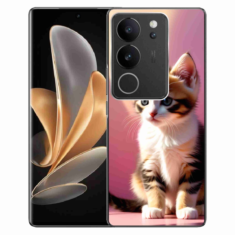 Gelový kryt mmCase na Vivo V29 5G - zvědavé kotě 2