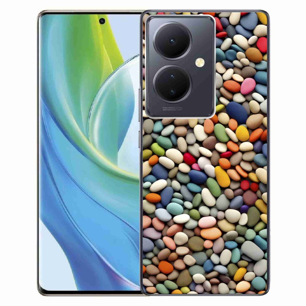 Gelový kryt mmCase na Vivo V29 Lite 5G - barevné kamínky 2