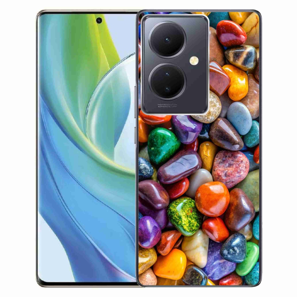 Gelový kryt mmCase na Vivo V29 Lite 5G - barevné kamínky