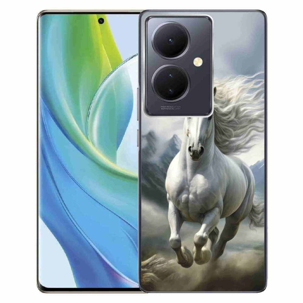 Gelový kryt mmCase na Vivo V29 Lite 5G - běžící bílý kůň 3