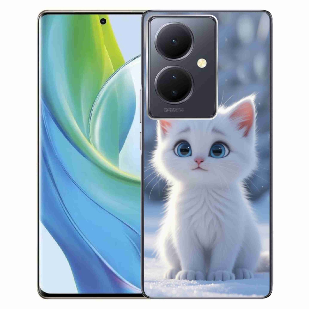 Gelový kryt mmCase na Vivo V29 Lite 5G - bílé kotě 3