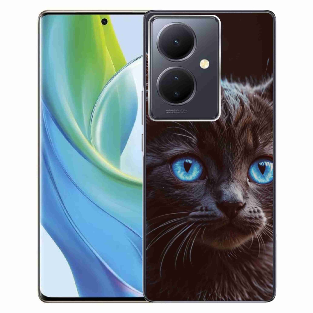 Gelový kryt mmCase na Vivo V29 Lite 5G - černé kotě 2
