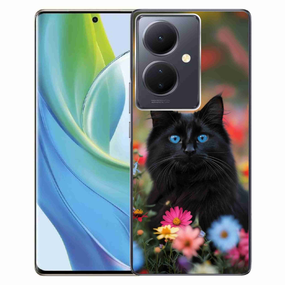 Gelový kryt mmCase na Vivo V29 Lite 5G - černé kotě 4