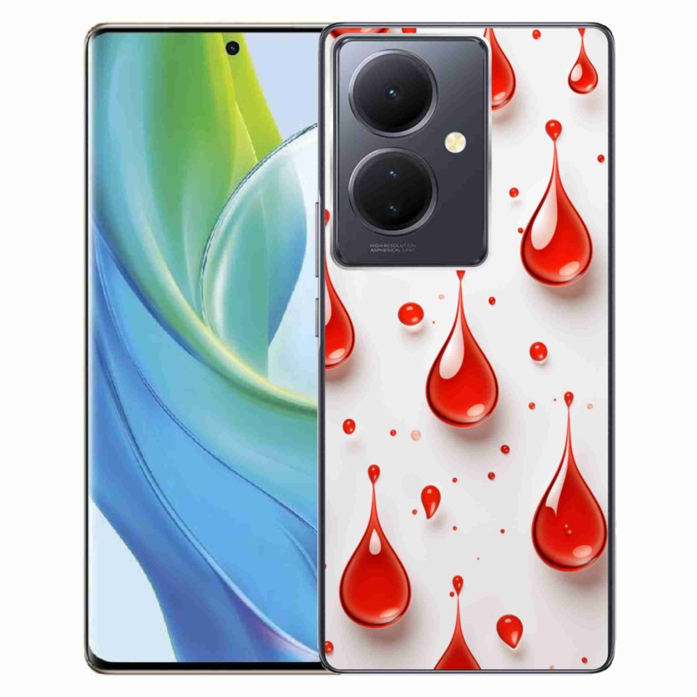 Gelový kryt mmCase na Vivo V29 Lite 5G - červené kapky