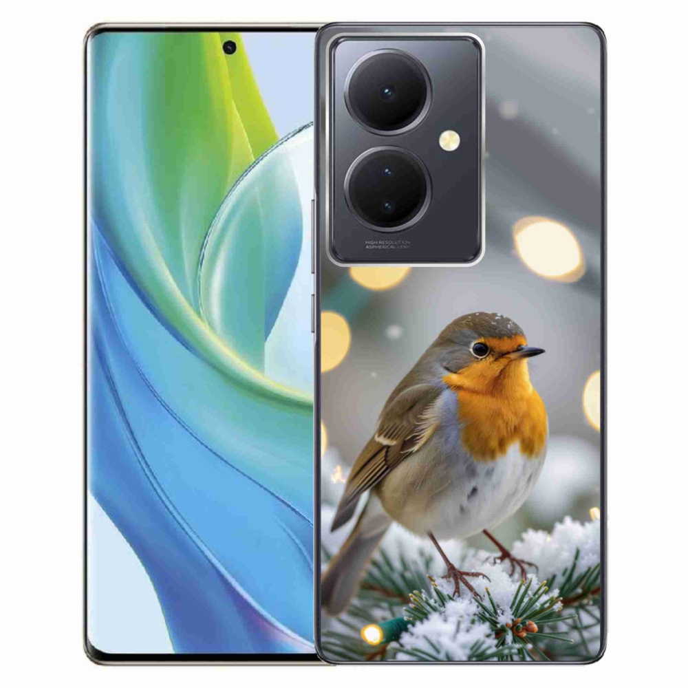 Gelový kryt mmCase na Vivo V29 Lite 5G - červenka v zimě