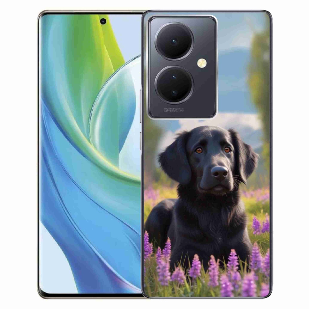 Gelový kryt mmCase na Vivo V29 Lite 5G - elegantní černý retrívr