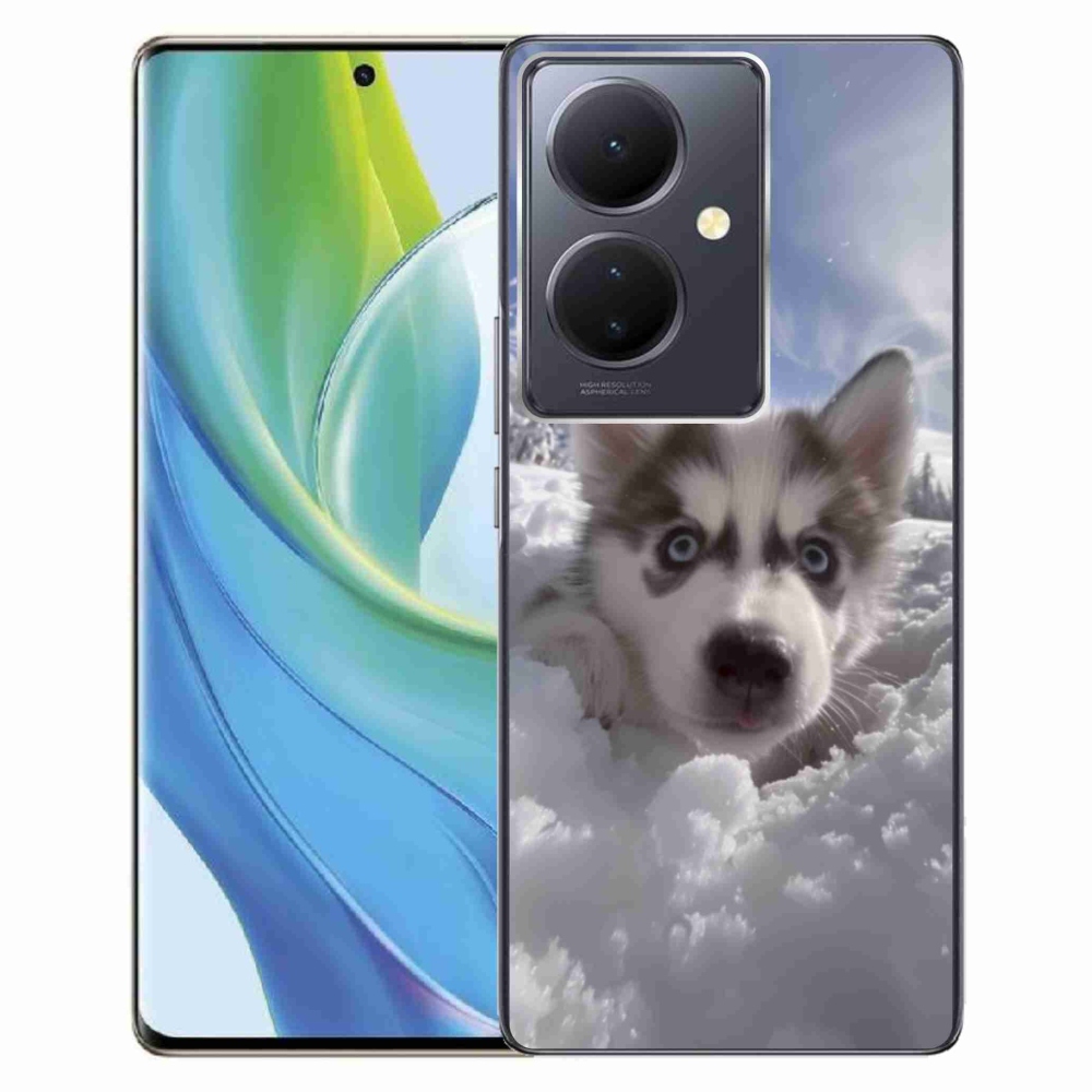 Gelový kryt mmCase na Vivo V29 Lite 5G - husky ve sněhu