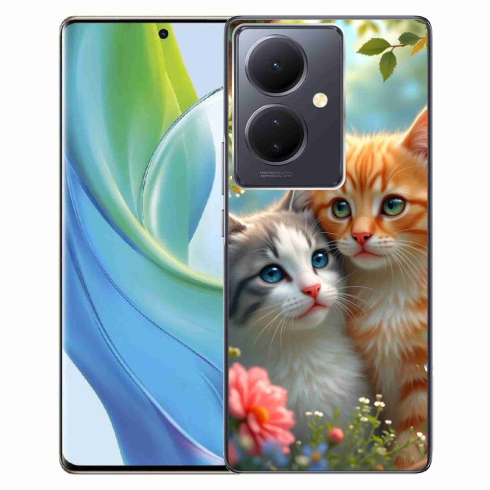 Gelový kryt mmCase na Vivo V29 Lite 5G - kočičí láska 2