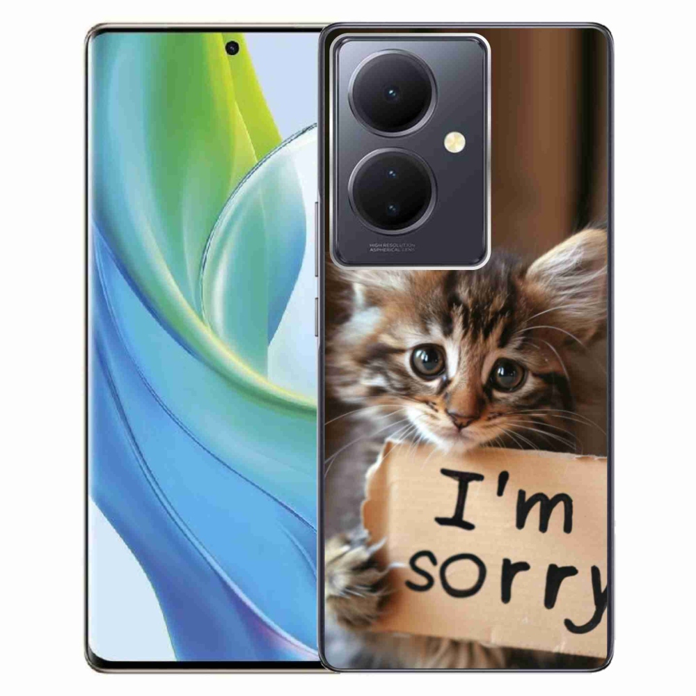 Gelový kryt mmCase na Vivo V29 Lite 5G - kočíčí omluva