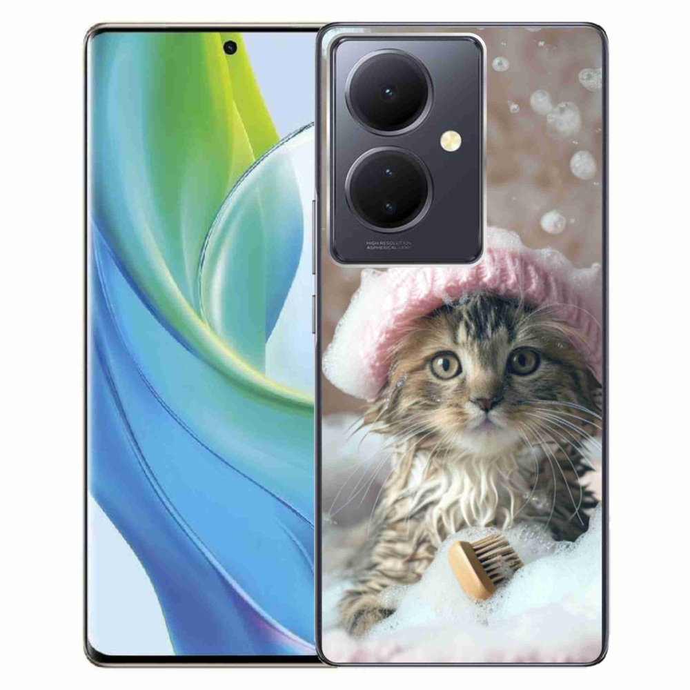 Gelový kryt mmCase na Vivo V29 Lite 5G - kotě a koupel