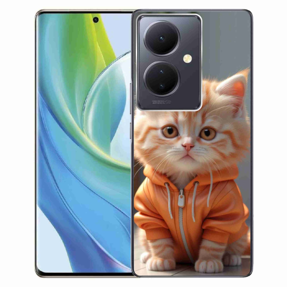 Gelový kryt mmCase na Vivo V29 Lite 5G - kotě v mikině