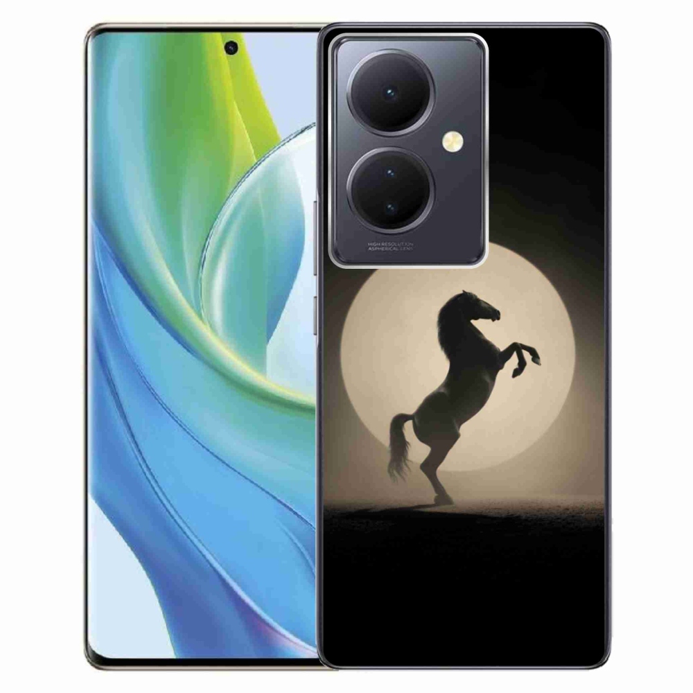 Gelový kryt mmCase na Vivo V29 Lite 5G - kůň v siluetě
