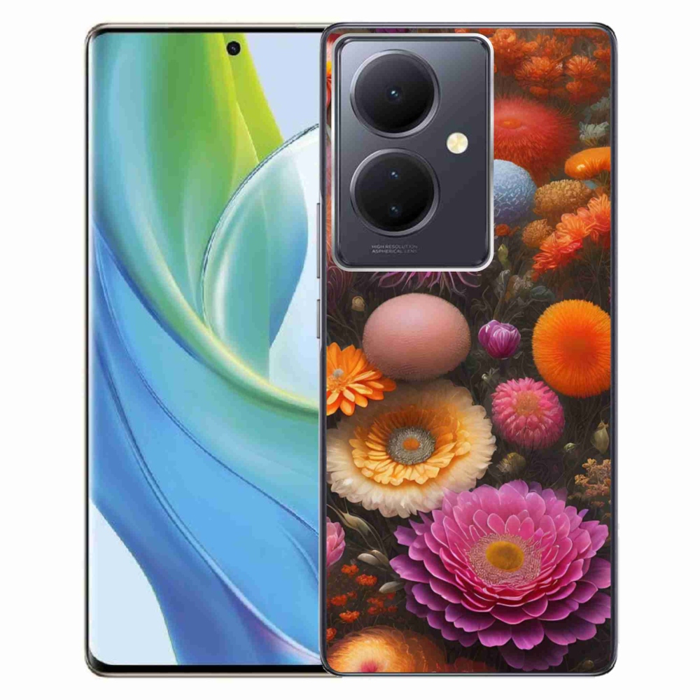 Gelový kryt mmCase na Vivo V29 Lite 5G - květinová kompozice