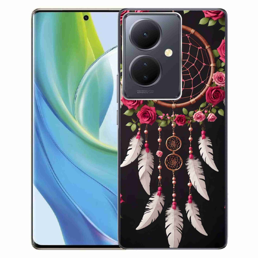 Gelový kryt mmCase na Vivo V29 Lite 5G - lapač snů s růžemi