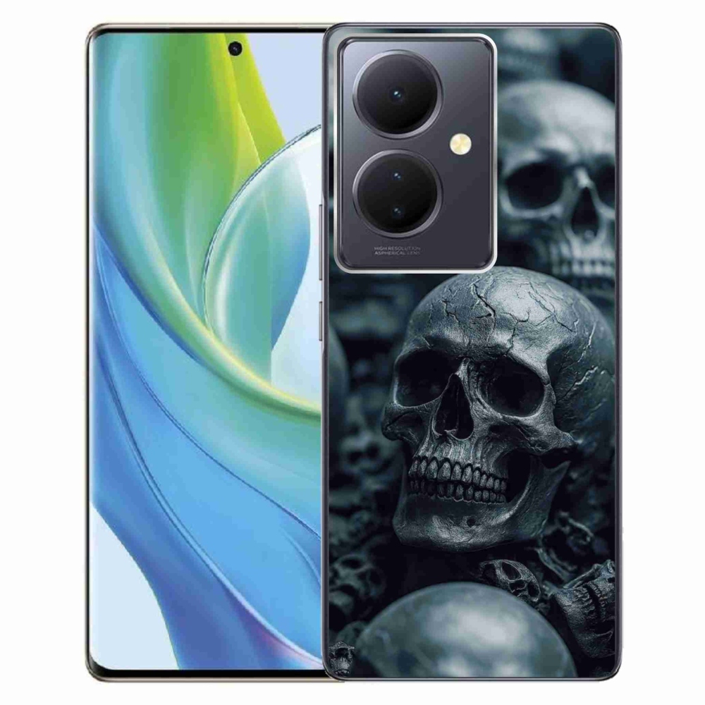 Gelový kryt mmCase na Vivo V29 Lite 5G - lebka 2