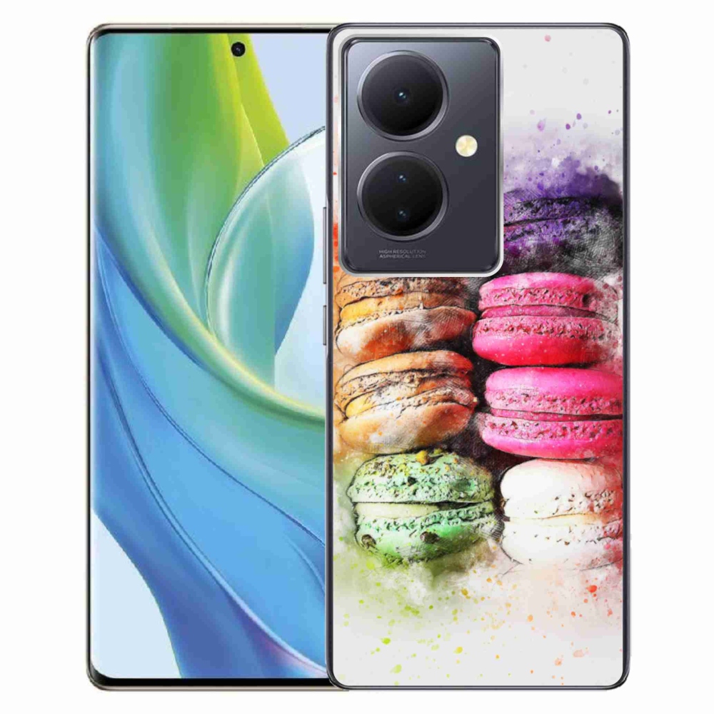 Gelový kryt mmCase na Vivo V29 Lite 5G - makrónky