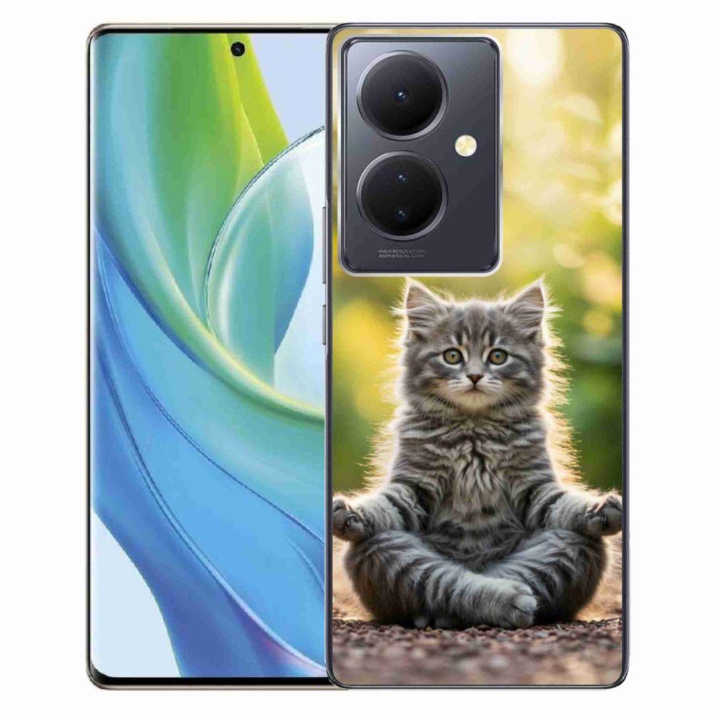 Gelový kryt mmCase na Vivo V29 Lite 5G - meditující kotě