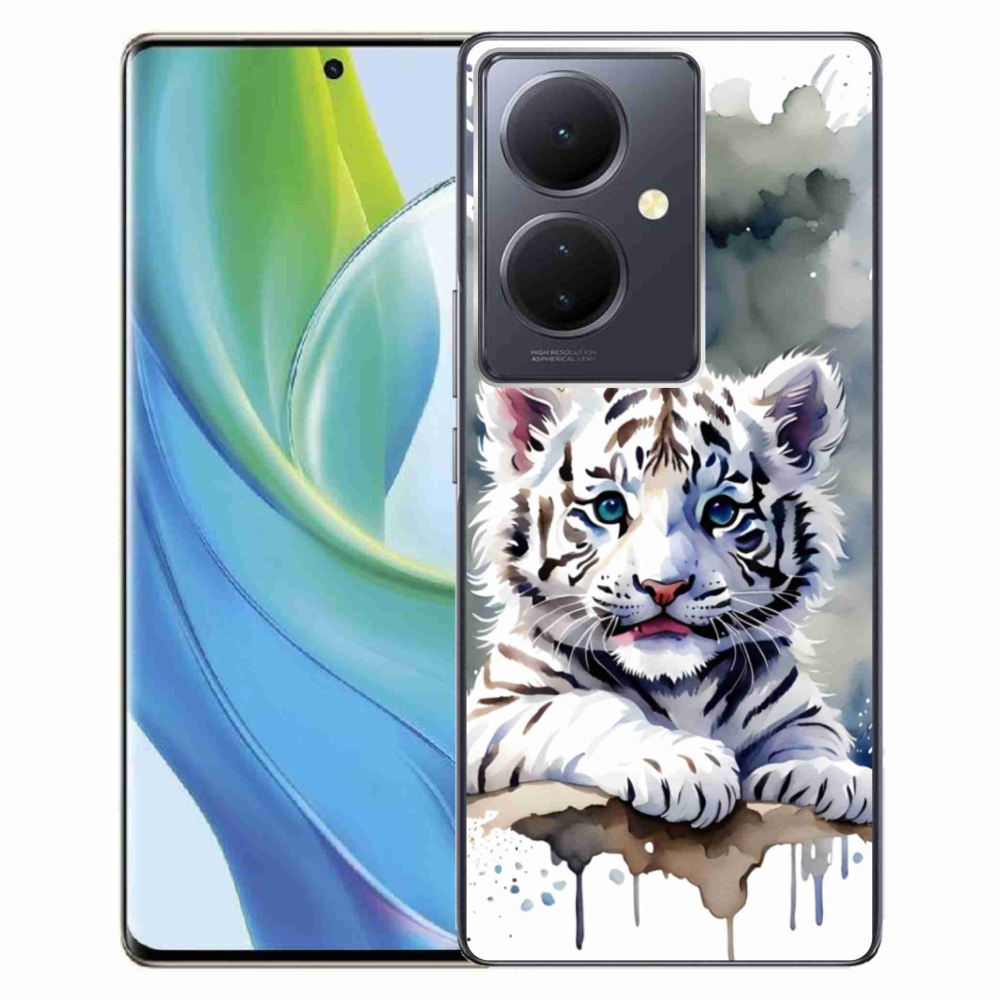 Gelový kryt mmCase na Vivo V29 Lite 5G - mládě bílého tygra
