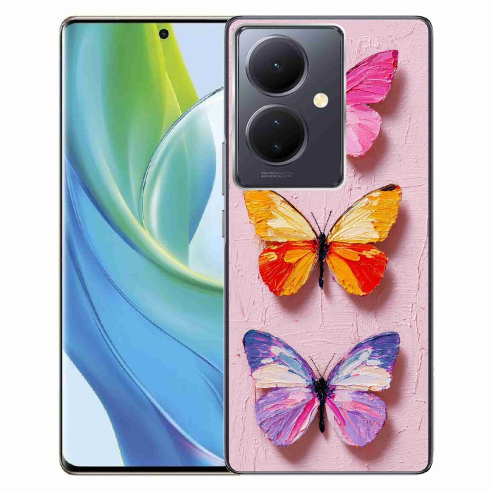 Gelový kryt mmCase na Vivo V29 Lite 5G - motýlí trojice