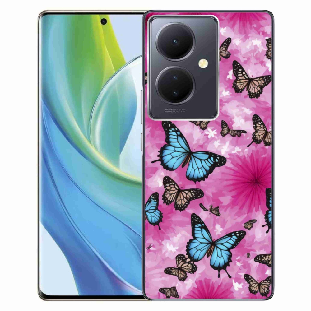 Gelový kryt mmCase na Vivo V29 Lite 5G - motýlí zahrada