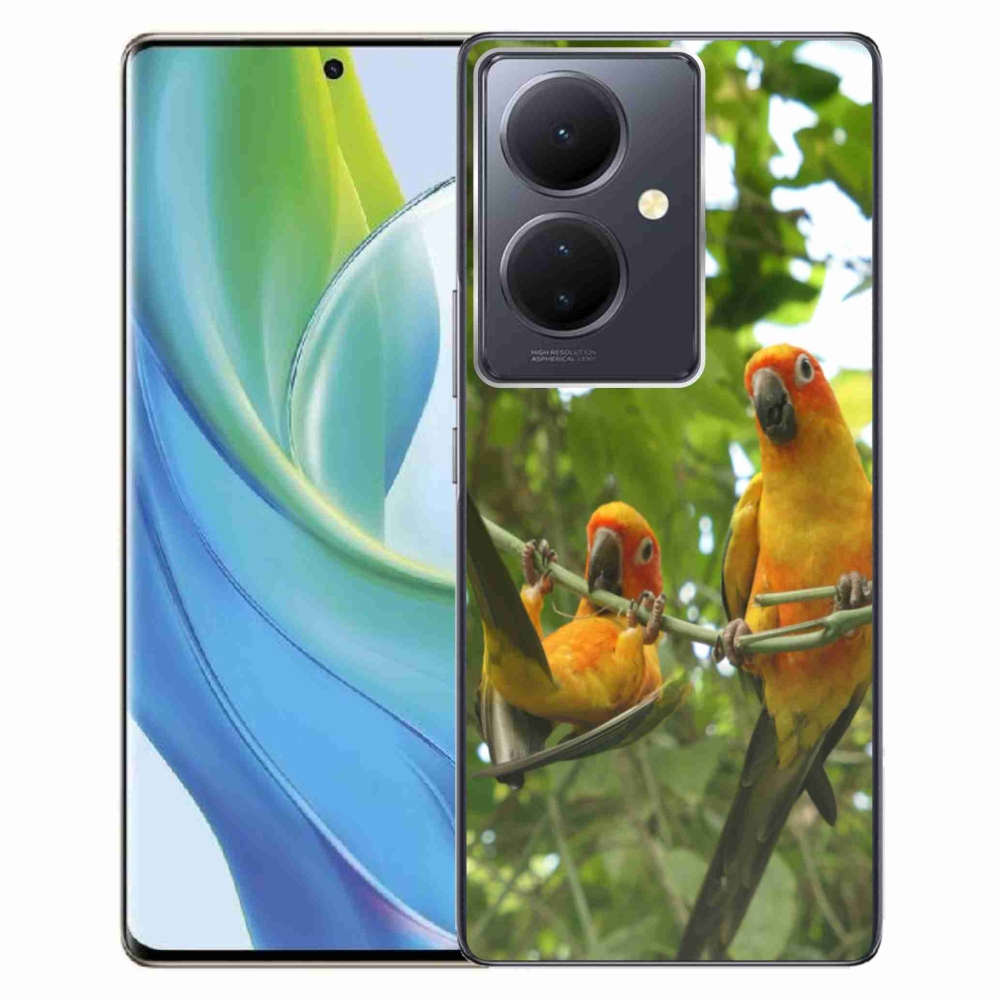 Gelový kryt mmCase na Vivo V29 Lite 5G - papoušci aratingy