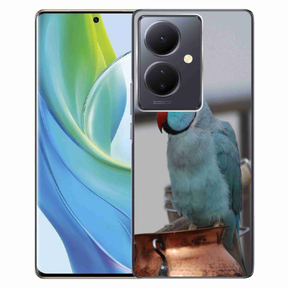 Gelový kryt mmCase na Vivo V29 Lite 5G - papoušek alexandr modrý