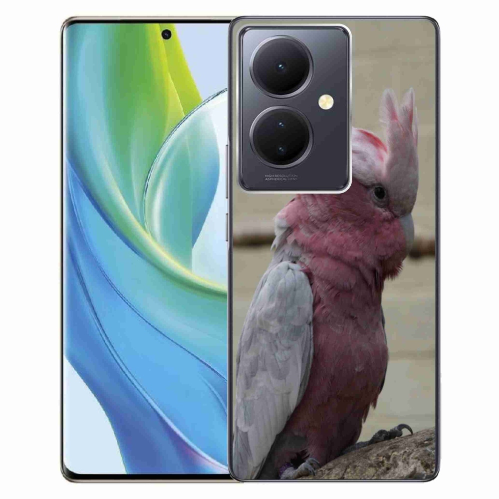 Gelový kryt mmCase na Vivo V29 Lite 5G - papoušek kakadu růžový