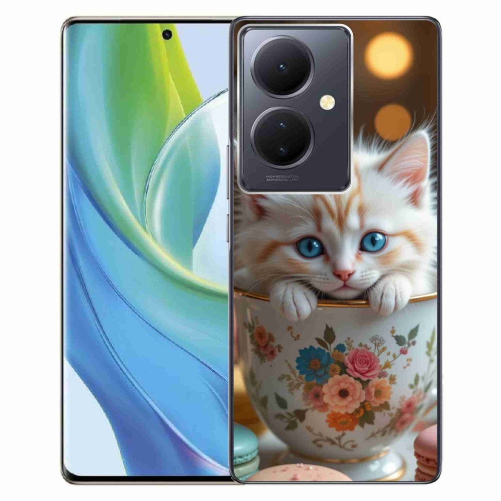 Gelový kryt mmCase na Vivo V29 Lite 5G - roztomilé kotě 6