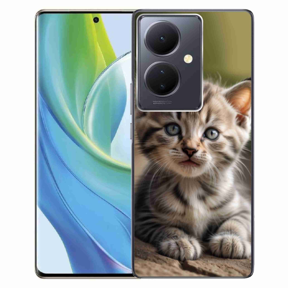Gelový kryt mmCase na Vivo V29 Lite 5G - roztomilé kotě 9