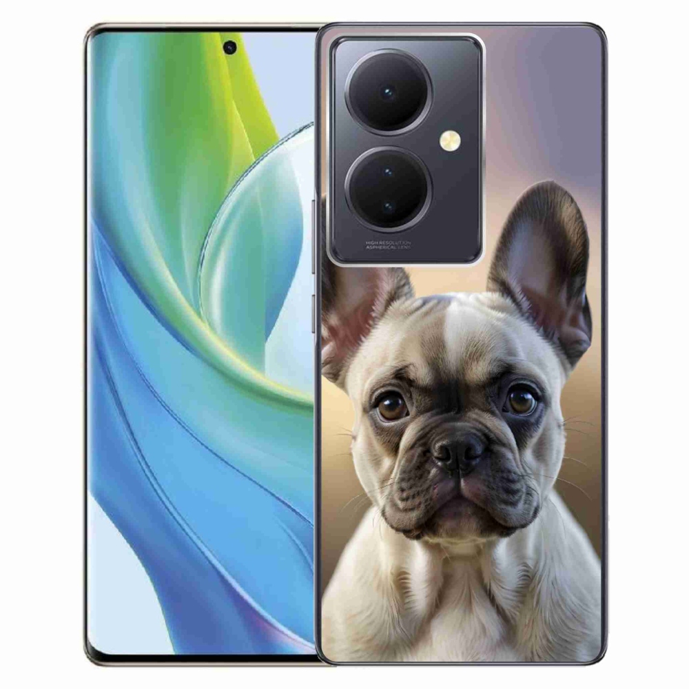 Gelový kryt mmCase na Vivo V29 Lite 5G - roztomilý francouzský buldoček