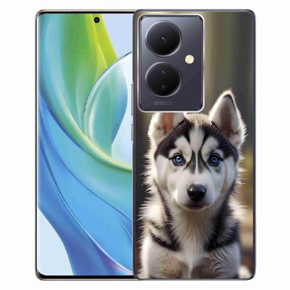 Gelový kryt mmCase na Vivo V29 Lite 5G - roztomilý sibiřský husky