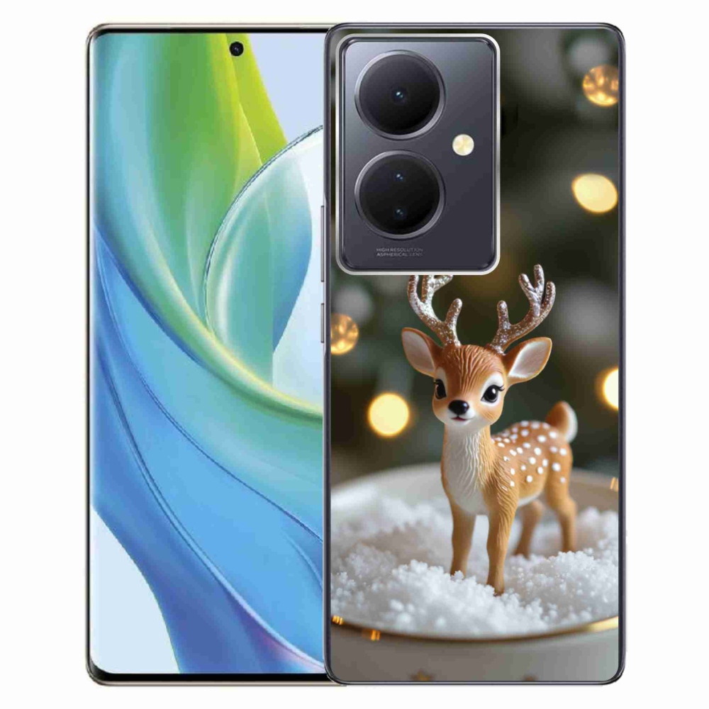 Gelový kryt mmCase na Vivo V29 Lite 5G - roztomilý vánoční jelen