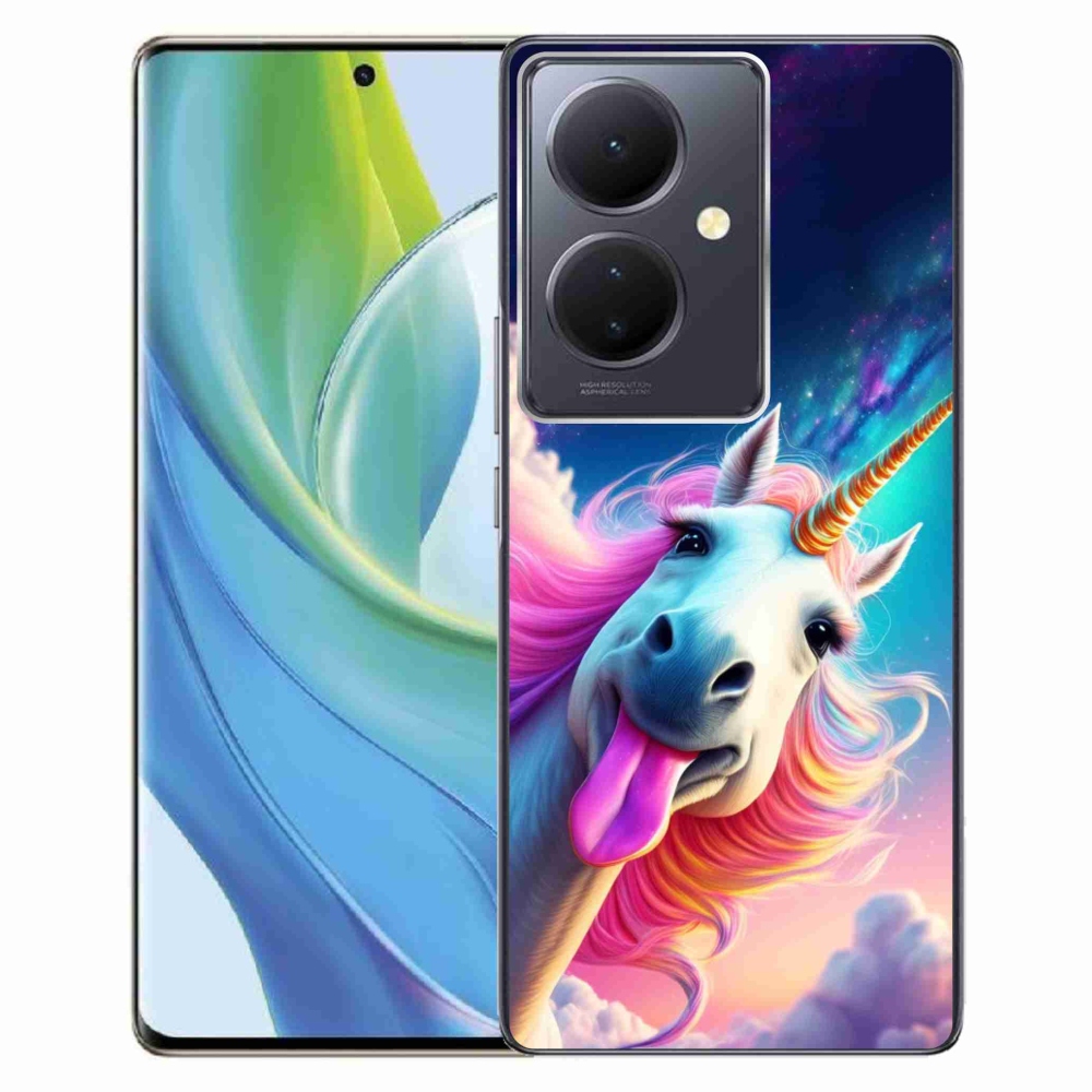 Gelový kryt mmCase na Vivo V29 Lite 5G - šílený jednorožec