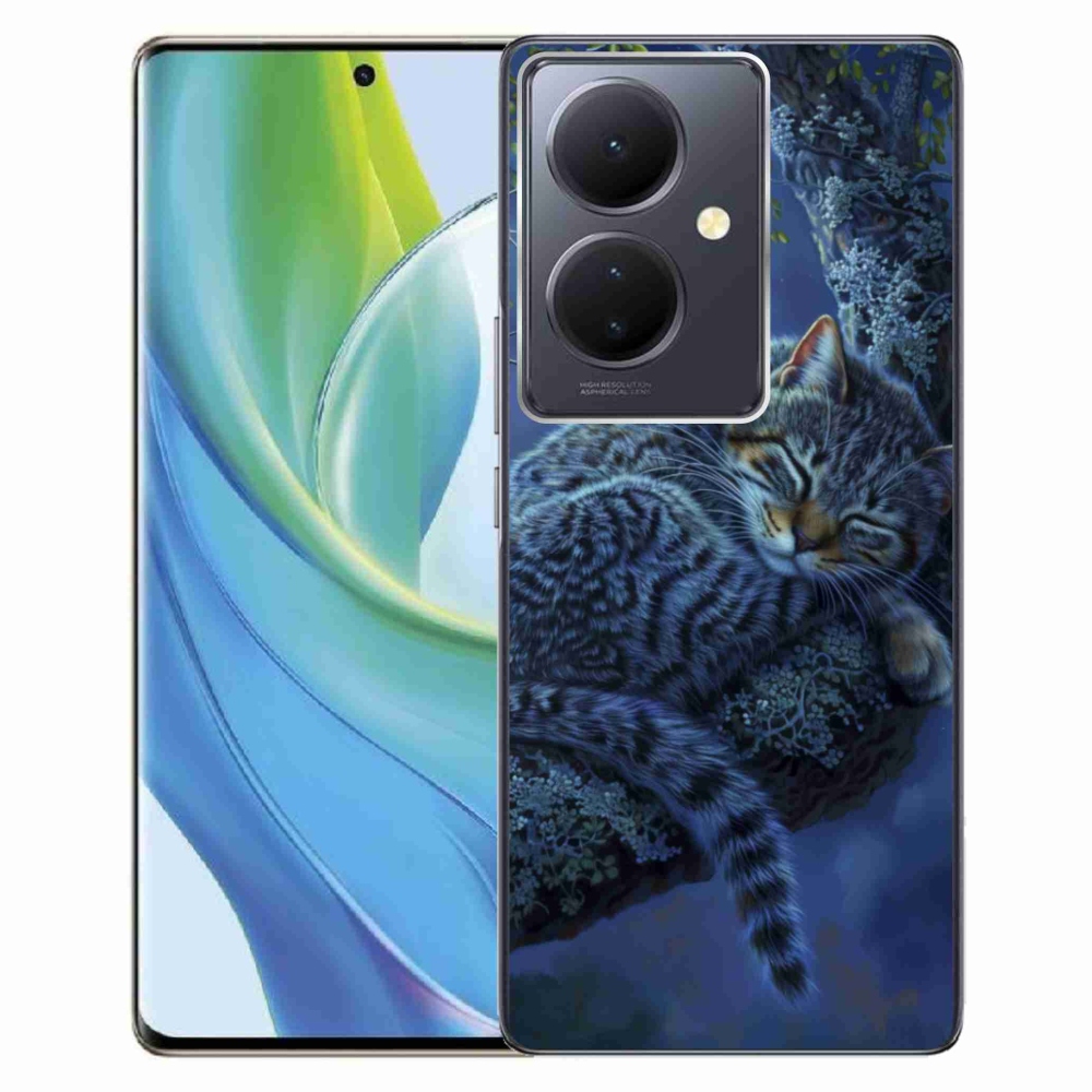 Gelový kryt mmCase na Vivo V29 Lite 5G - spící kočka