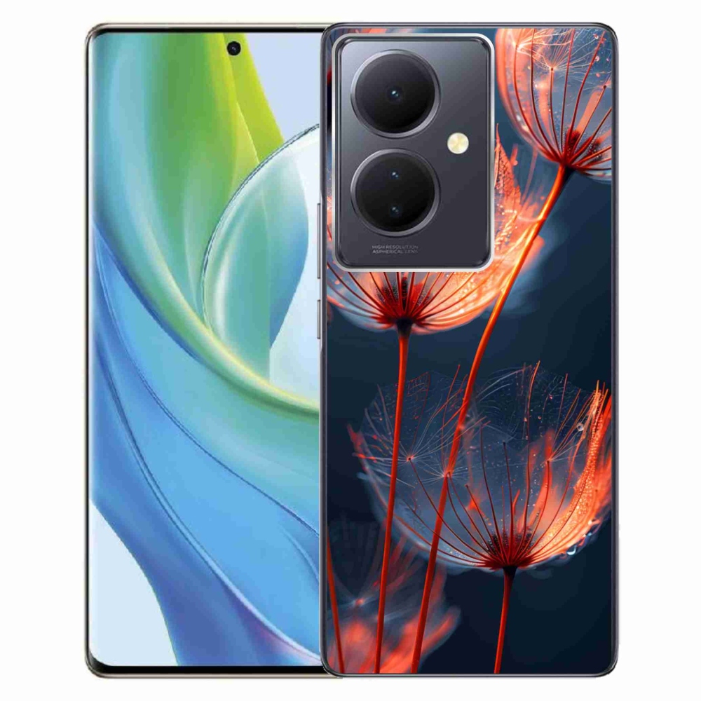 Gelový kryt mmCase na Vivo V29 Lite 5G - světélkující chmýří