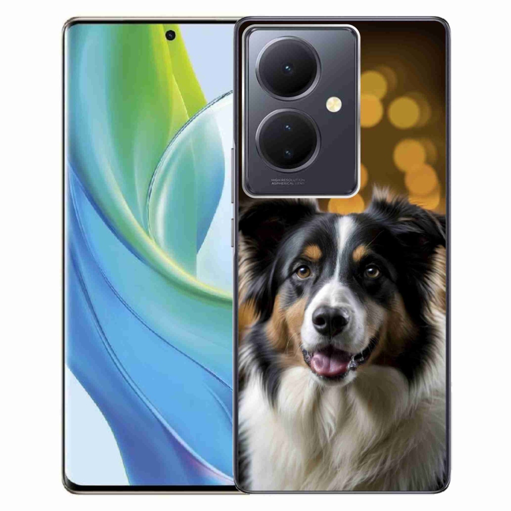 Gelový kryt mmCase na Vivo V29 Lite 5G - usměvavý australský ovčák
