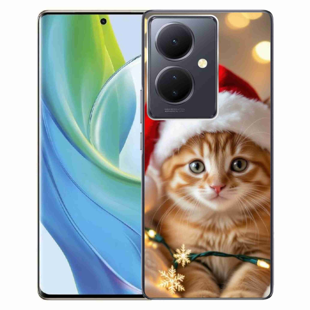 Gelový kryt mmCase na Vivo V29 Lite 5G - vánoční kotě