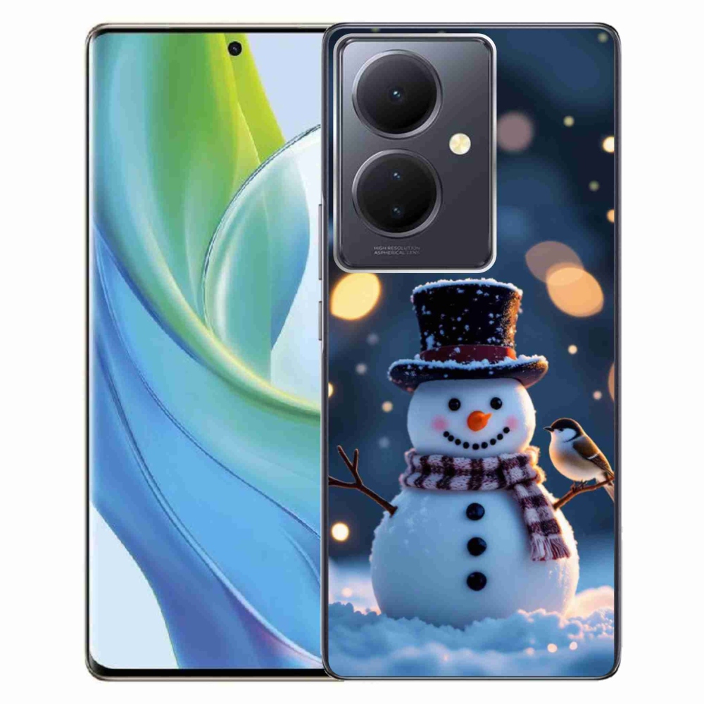 Gelový kryt mmCase na Vivo V29 Lite 5G - vánoční sněhulák