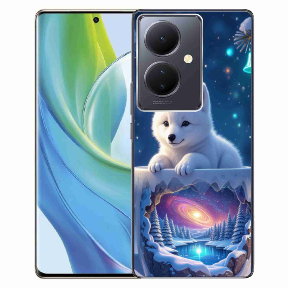 Gelový kryt mmCase na Vivo V29 Lite 5G - vánoční štěně