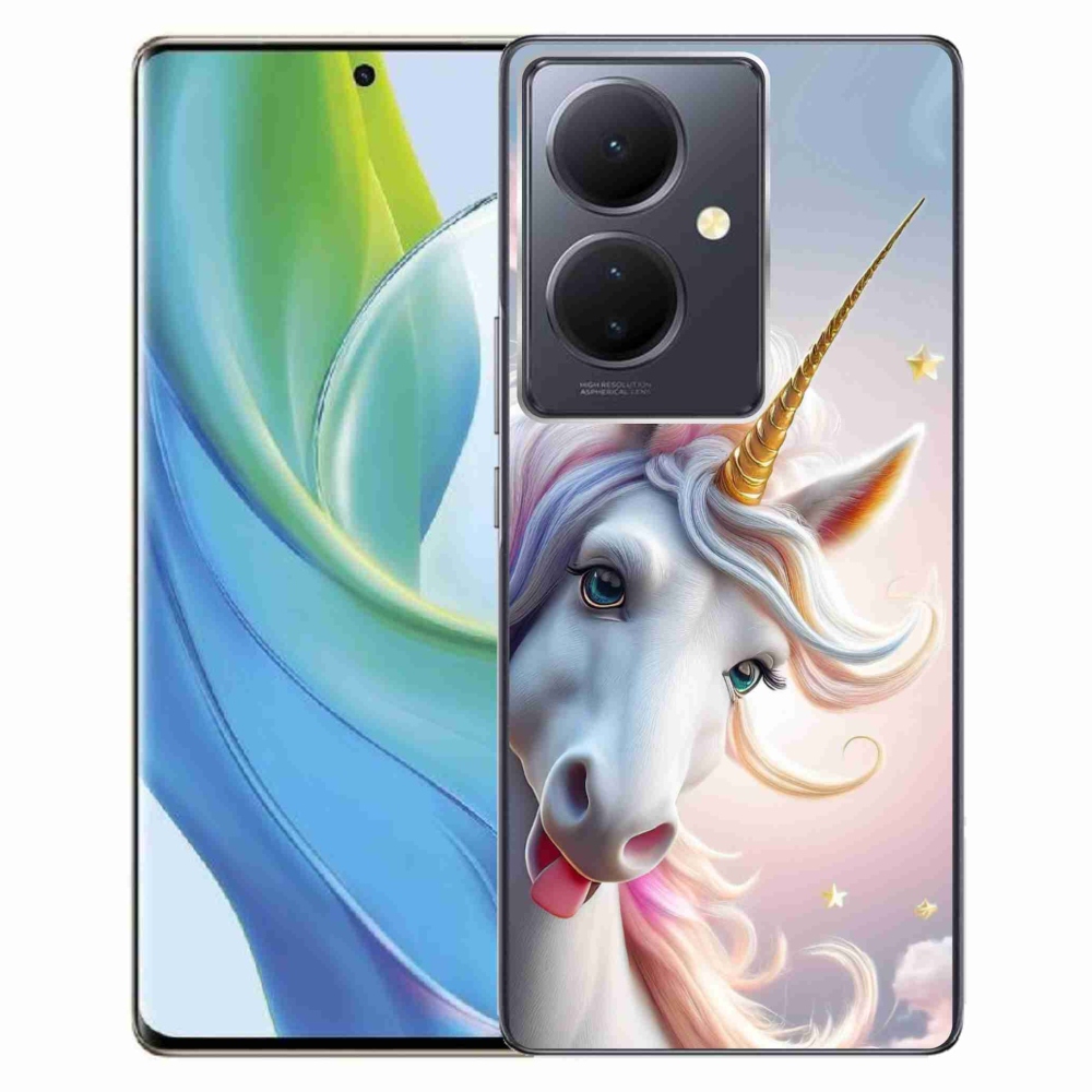 Gelový kryt mmCase na Vivo V29 Lite 5G - veselý jednorožec