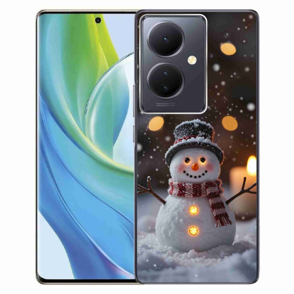 Gelový kryt mmCase na Vivo V29 Lite 5G - veselý sněhulák