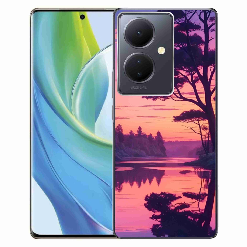 Gelový kryt mmCase na Vivo V29 Lite 5G - západ slunce nad jezerem