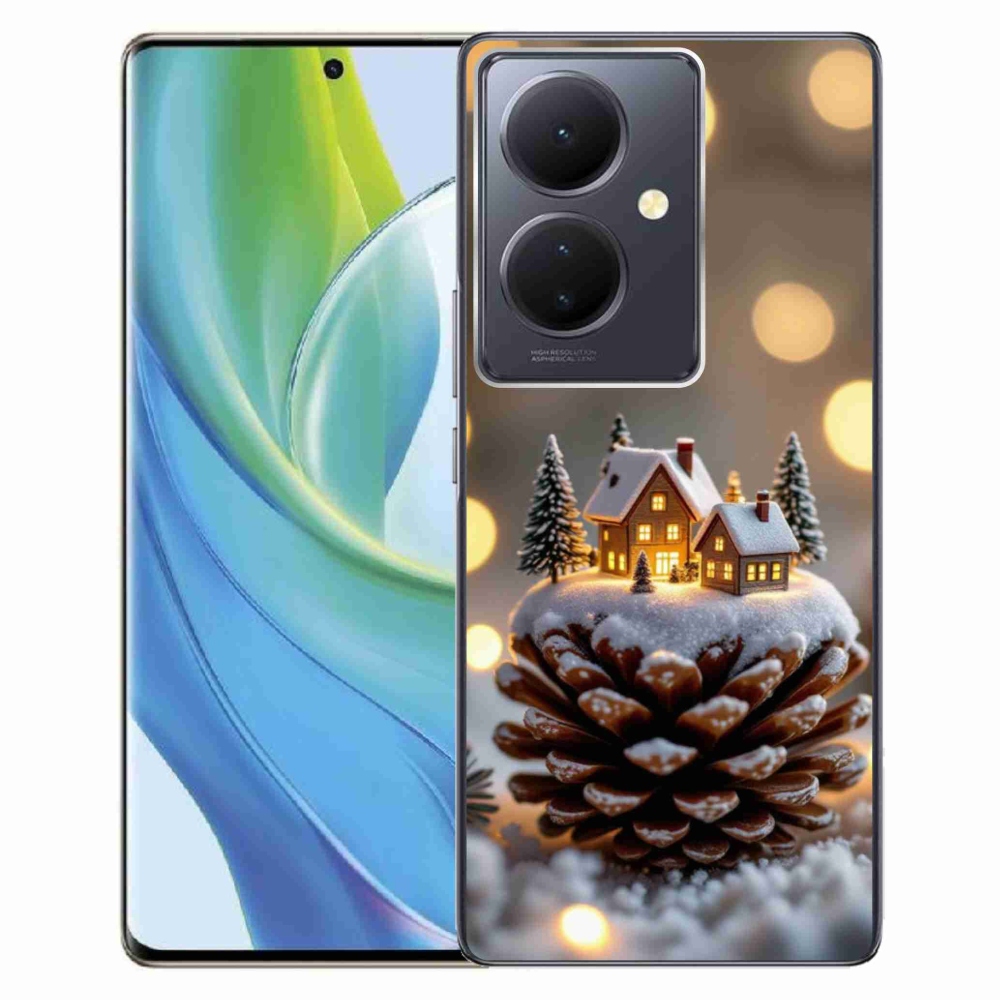 Gelový kryt mmCase na Vivo V29 Lite 5G - zimní vesnička